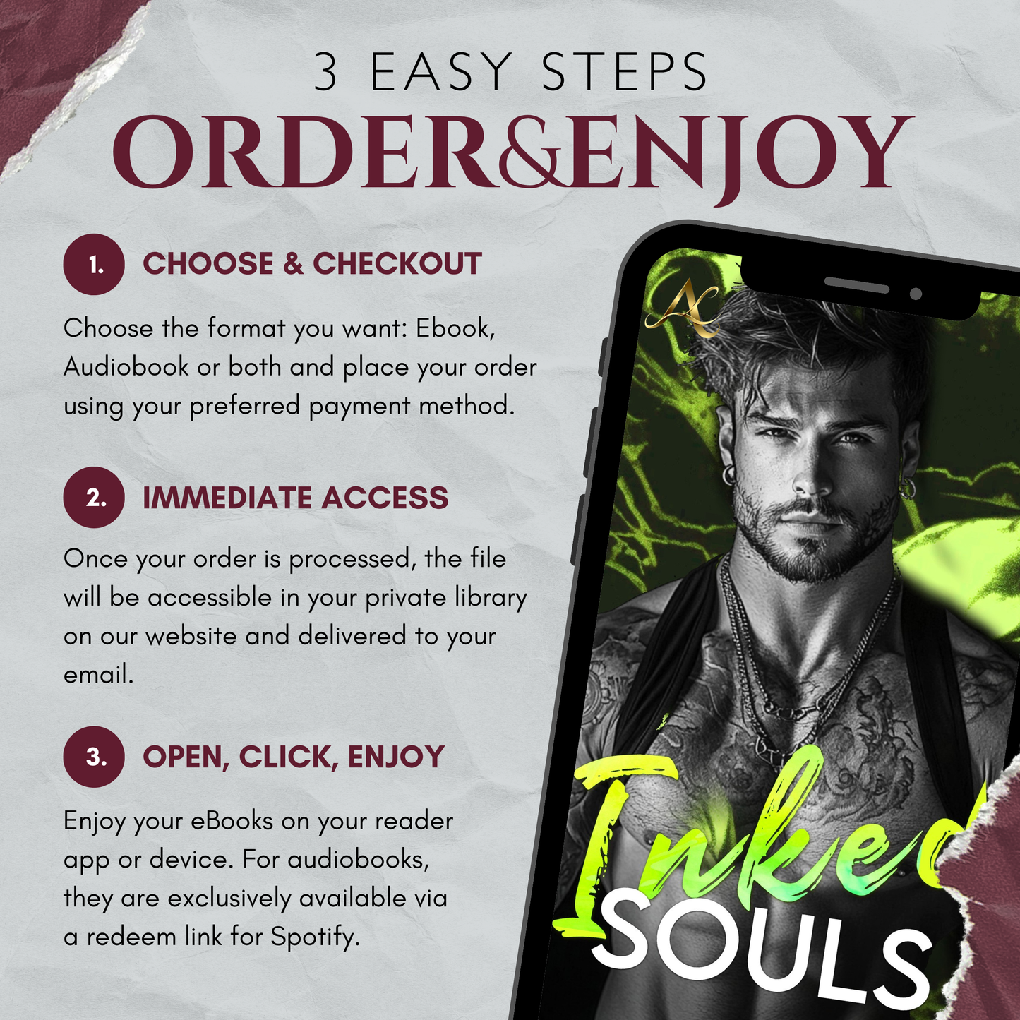 Inked Souls: A Bad Boy Next Door Romance