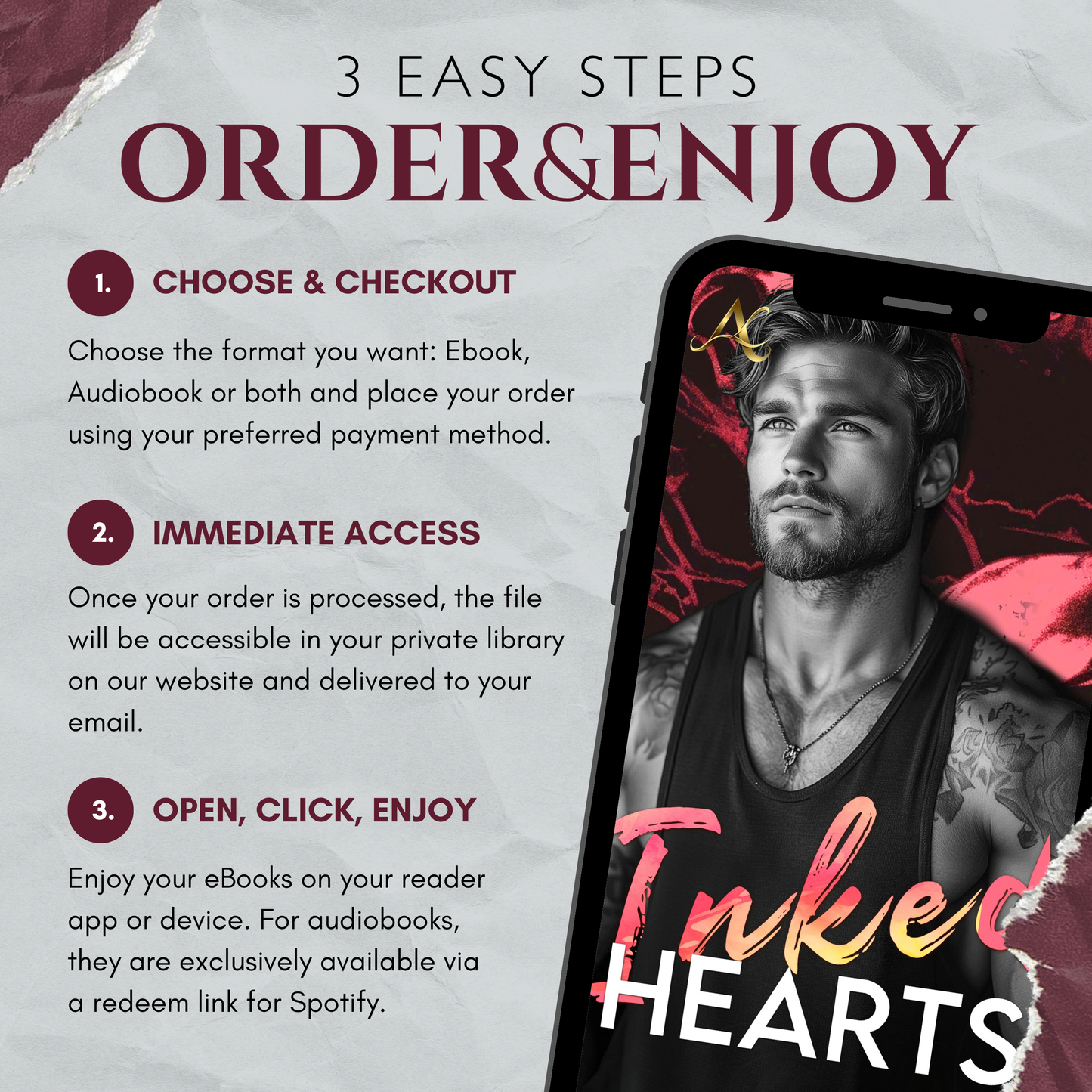 Inked Hearts: A Bad Boy Next Door Romance